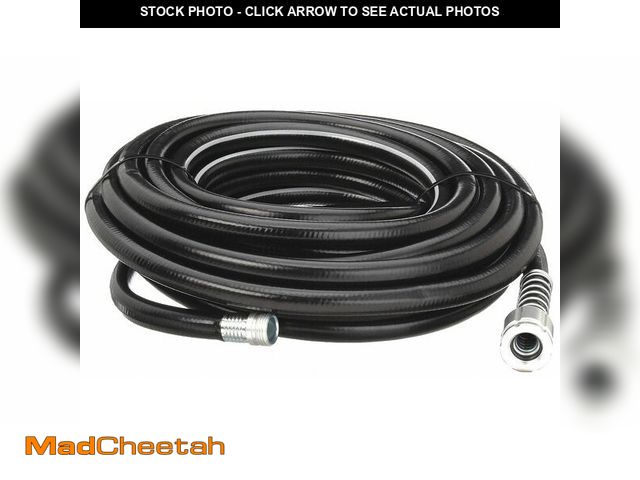 Lot 74-14356205 - Water Hose: PVC, 5/8 in Inside Dia., 50 ft Lg, FGHT x MGHT, Black - UNUSED