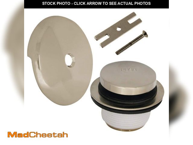 Lot 74-13798853 - DANCO Touch Toe Bath Tub Drain Trim Kit in Brushed Nickel - UNUSED