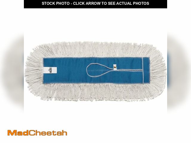 Lot 74-14211857 - Nine Forty Industrial-Grade 24x5 Cotton Dust Mop Head Refills, Perfect Replacement for Busy Home, Gy...