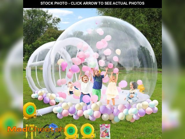 Lot 74-12161984 - 10FT Inflatable Bubble House, PVC Bubble Bounce House with Upgraded Double Air Duct, Bubble Tent Dom...