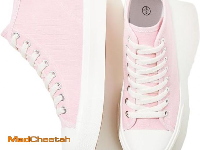 Lot 74-12379101 - *SEE PICS FOR COLOR* Uoidru High Top Sneakers for Women Canvas Shoes White Canvas High Tops Women Ca...