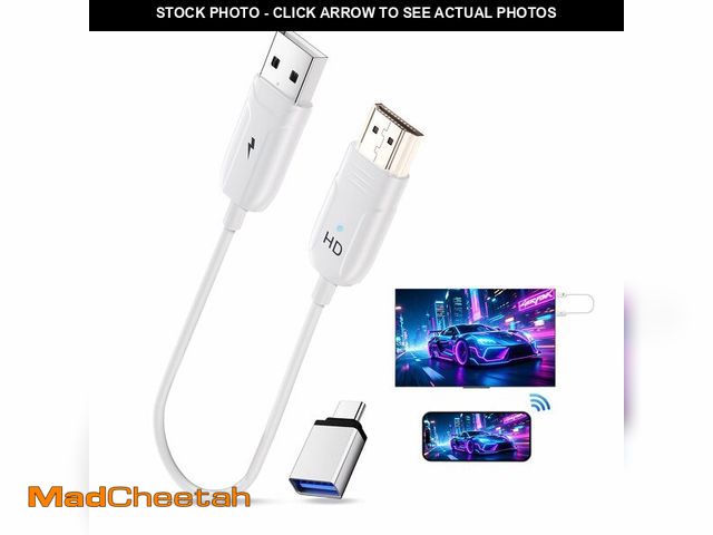 Lot 74-13956000 - Wireless HDMI Display Adapter for iPhone, Stream Video/Audio/Files from iPhone,iPad,Android,Tablet,L...