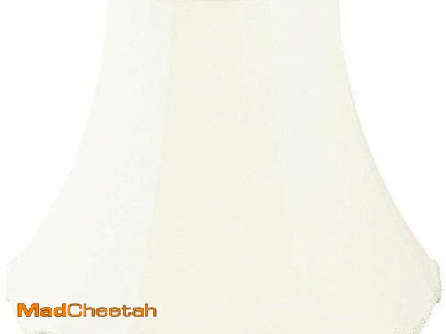 Lot 74-12220287 - Royal Designs Scalloped Bell Designer Lamp Shade, White, 7 x 14 x 12.25 - USED