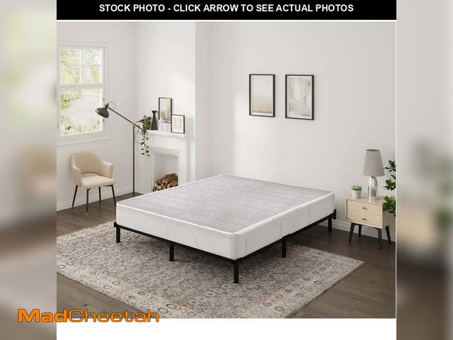 Lot 74-12890394 - Arctus 9" Full Box Spring, Metal Mattress Foundation, Fabric Cover Included, Easy Assembly - UNUSED