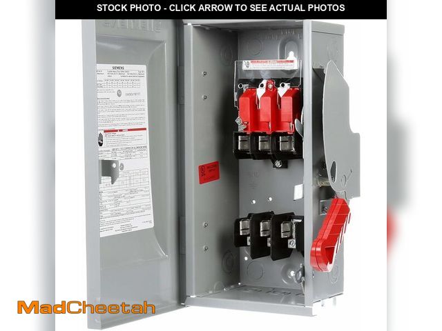 Lot 74-13698353 - Siemens HF361N 30-Amp 3 Pole 600-volt 4 Wire Fused Heavy Duty Safety Switches - UNUSED