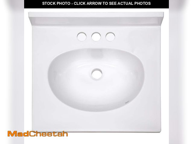 Lot 74-14343652 - Design House 19" Cultured Marble Vanity Top with Backsplash - UNUSED