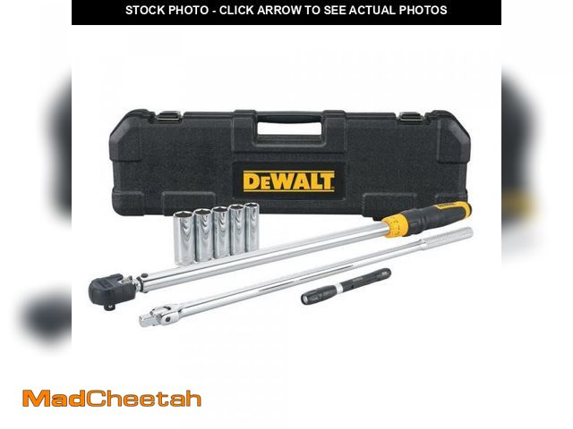 Lot 74-12464285 - DEWALT 1/2 in. Drive Torque Wrench Tire Change Kit (7-Piece) - UNUSED