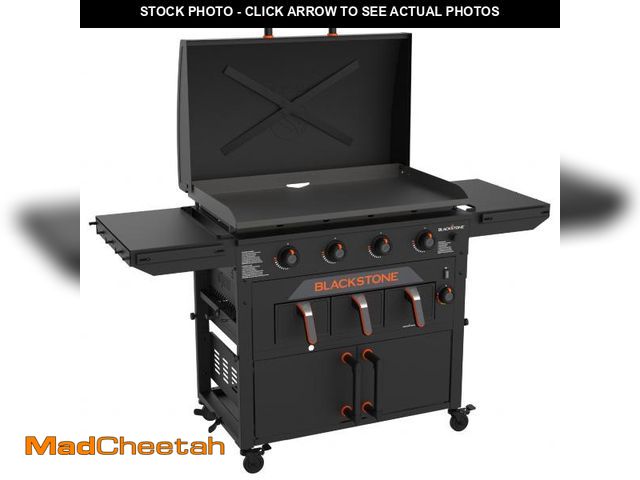 Lot 74-12420591 - Blackstone Original 4-Burner 36â Propane Griddle with Airfryer and Hood - UNUSED