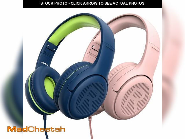 Lot 74-14045299 - awatrue 2PCS Kids Headphones for School Travel, 85/94dB Safe Volume Limit, 3.5mm Jack, HD Mic, Porta...