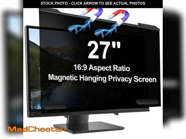 Lot 74-13697971 - expoagog 27-Inch Magnetic Privacy Screen Filter, 16:9 Aspect Ratio Monitor Privacy Shield, Anti-Glar...