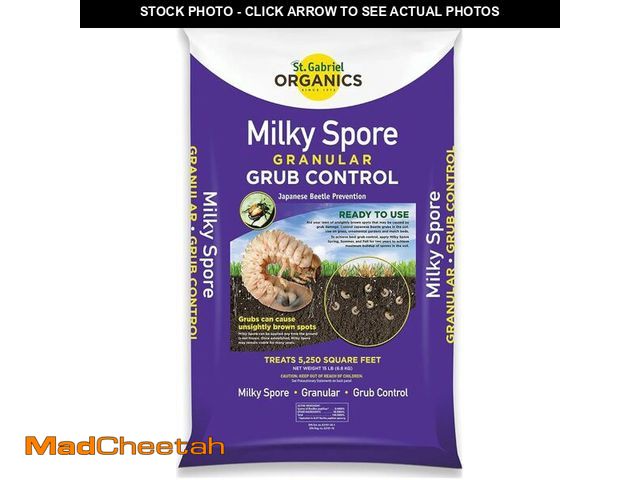 Lot 74-14305193 - St. Gabriel Organics - 15 Pound Milky Spore Granular Natural Japanese Beetle Grub Control and Repell...