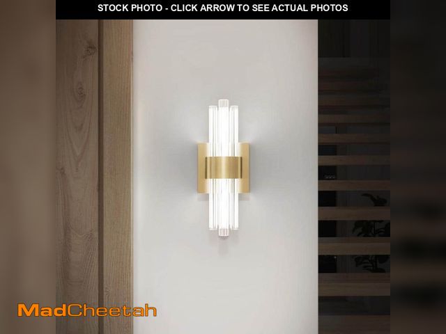 Lot 74-14445221 - Artika Dorado Modern 1-Light Dimmable Gold Integrated LED 3 CCT Wall Sconce for Bathroom - UNUSED