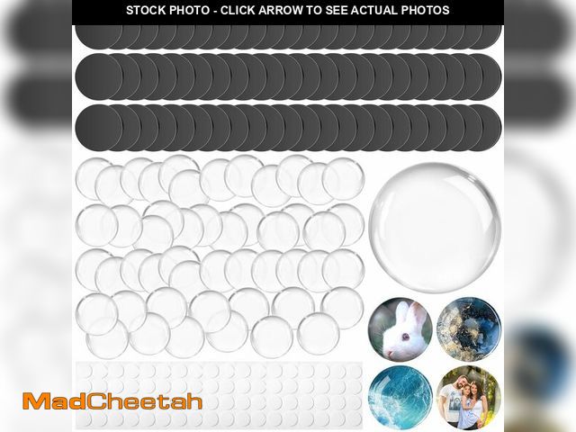 Lot 74-14144281 - Aertiavty 200 Pcs Fridge Magnets Making Kit, 2 Inch Glass Magnets for Refrigerator, Locker, Whiteboa...