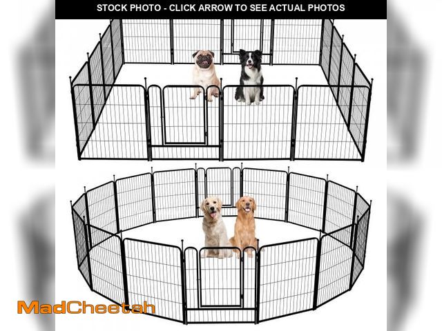 Lot 74-12378802 - Naipo Dog Playpen Outdoor, 16 Panel 40" Heavy Duty Dog Fence, Pet Pen for Large/Medium/Small Dogs, E...