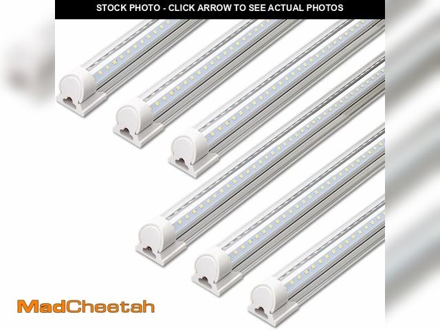 Lot 74-13697733 - Barrina LED Shop Lights, 40W 5500LM 5000K, 4FT Integrated Fixture, V Shape,T8 Light Tube, Daylight W...