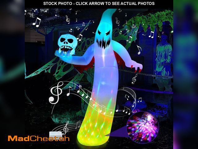 Lot 74-12978476 - TCFUNDY 12FT Halloween Inflatable Ghost with Scary Music and Build-in LEDs, Giant Ghost Halloween Ou...