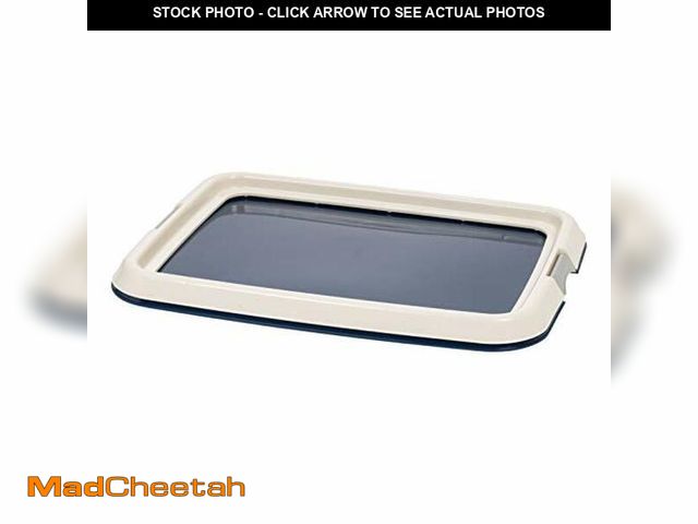 Lot 74-12544150 - IRIS USA Pee Pad Holder - For Small Sized Dog and Puppy Pee Pads, Secured Latches, Non-Skid Feet, Hi...