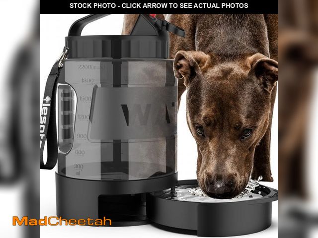 Lot 74-12050454 - lesotc Portable Dog Travel Water Bottle, 77oz Large Travel Water Bowl for Dogs Camping Hiking Beach ...