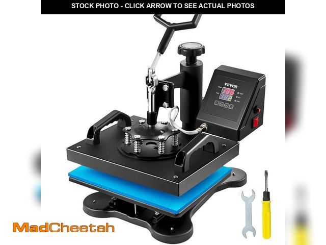 Lot 74-14306913 - (MISSING HARDWARE) VEVOR 12 in. L x 10 in. W Heat Press Dual Digital 650-Watt Swing Away 360ÃâÃÂ...