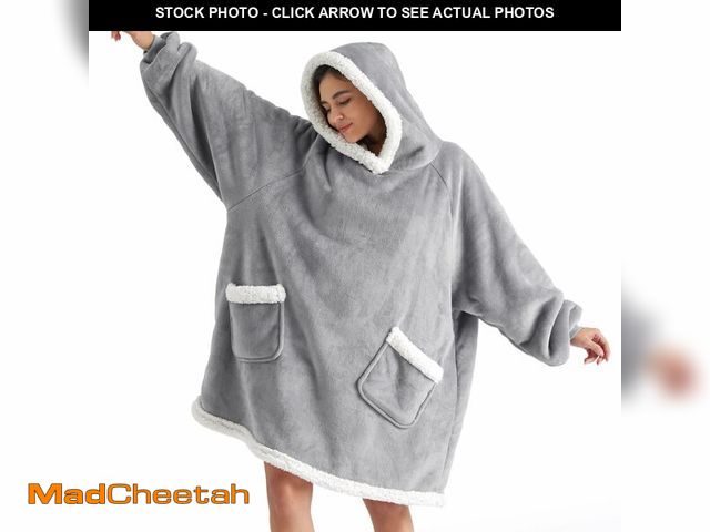 Lot 74-12709760 - Bedsure Blanket Hoodie, Wearable Blanket for Adults &amp; Kids as Gifts for Women Men, Birthday Gift...