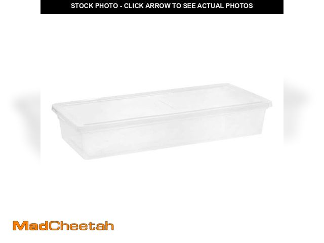 Lot 74-14255522 - IRIS 41 Qt. Underbed Storage Box, Clear - UNUSED