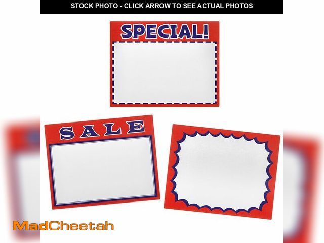 Lot 74-14334263 - Fuyoooo 300 Pcs Sale Signs for Retail Store, 2.75" x 3.5" Special Paper Sign Cards, Special, Blank a...