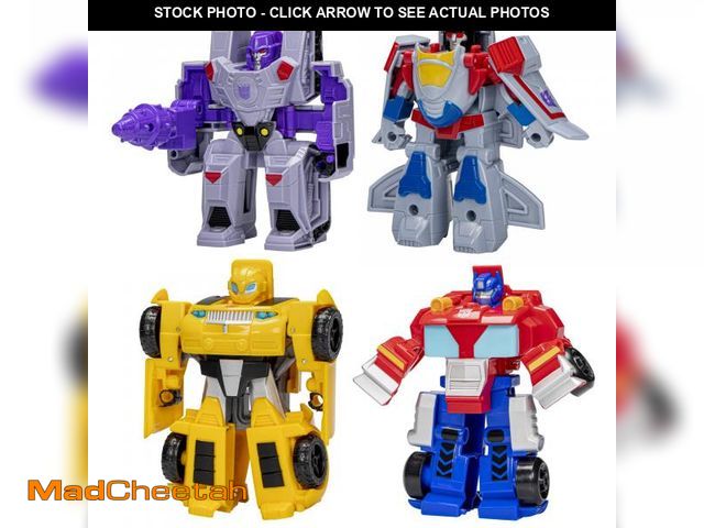 Lot 74-11557943 - Transformers Toys Heroes vs Villains 4-Pack, Autobot and Decepticon 4.5-Inch Action Figures, Prescho...
