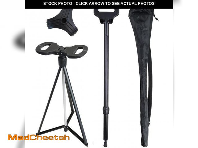 Lot 74-12521962 - Walking Cane with Seat 2-in-1 Foldable Walking Sticks Chair Lightweight Multifunctional Hiking Stick...
