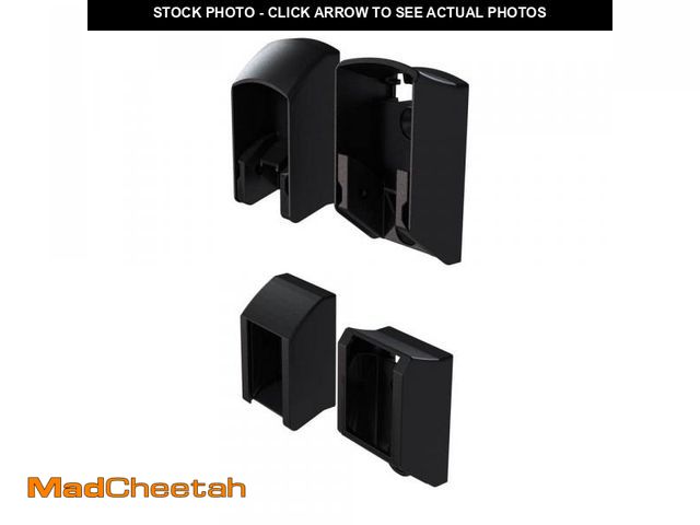 Lot 74-12412491 - PEAK Aluminum Railing 3 in. H x 2 in. W Matte Black Aluminum Deck Railing Stair Bracket Kit for 36 i...