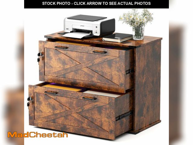 Lot 74-13060554 - Ktaxon 3-Drawer File Cabinet with Lock Office Filing Organizer for Home Office, Lockable Filing Cabi...