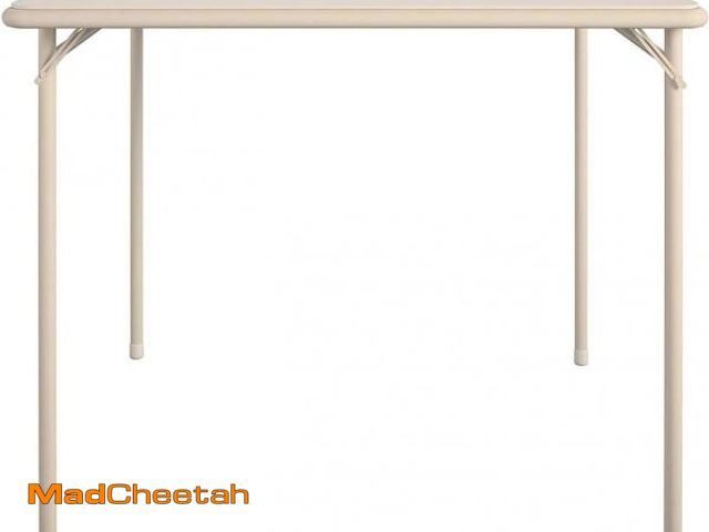 Lot 74-12136867 - COSCO 34" Square Vinyl Top Folding Card Table, Antique Linen - UNUSED