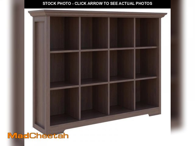 Lot 74-12541455 - OSCHF Cube Shelf Bookcase with Base - Wooden 3 Tiers Floor Standing Low Storage Cabinet for Home and...