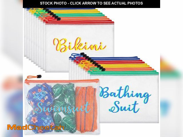 Lot 74-14264328 - Aliceset 30 Pcs Swimsuit Organizer Bags 13x9.5 Inch Large Waterproof Bathing Suit Organizers Bulk Fr...