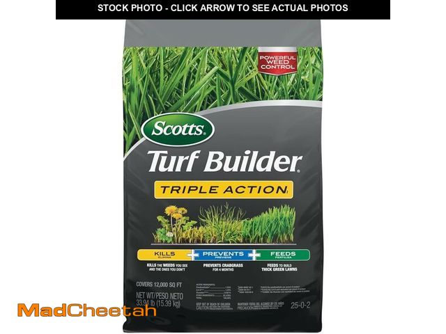 Lot 74-13733989 - Scotts Turf Builder Triple Action1 - Weed Control, Lawn Weed Killer, Crabgrass Preventer, and Grass ...