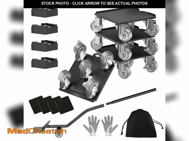 Lot 74-12714353 - LOYAL TIGER 2000LBS Heavy Duty Furniture Dolly &amp; Mover - 6.4" Carbon Steel Panel with 5X 360ÃÂ°...