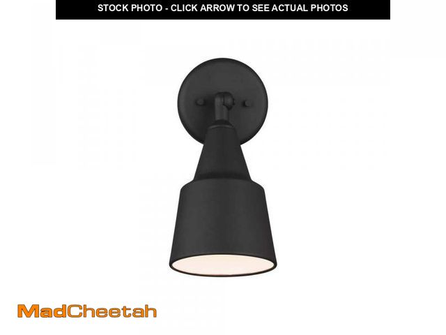Lot 74-12532462 - Generation Lighting Flood Light 120-Watt Black Outdoor Adjustable Swivel Flood Light - UNUSED