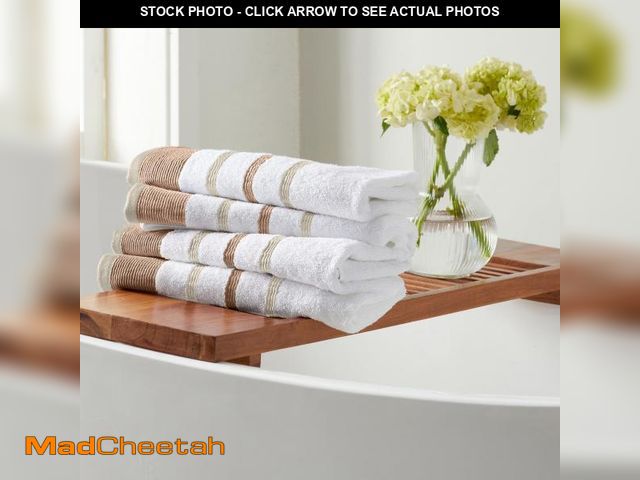 Lot 74-12307305 - Great Bay Home Decorative Hand Towel Set - Luxury Cotton 4 Pack 26x16 Hand Towel Set - Luxurious, Ul...