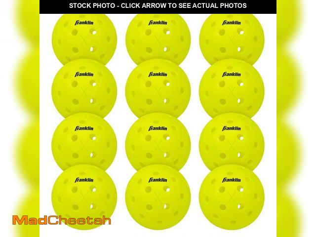 Lot 74-12306760 - Franklin Sports Outdoor - X-40 Pickleball Balls - USA (USAPA) Approved - 12 Pack Outside - Optic Yel...
