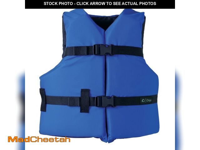 Lot 74-12633271 - Onyx General Purpose Boating Life Jacket Youth, Blue (103000-500-002-12) - UNUSED