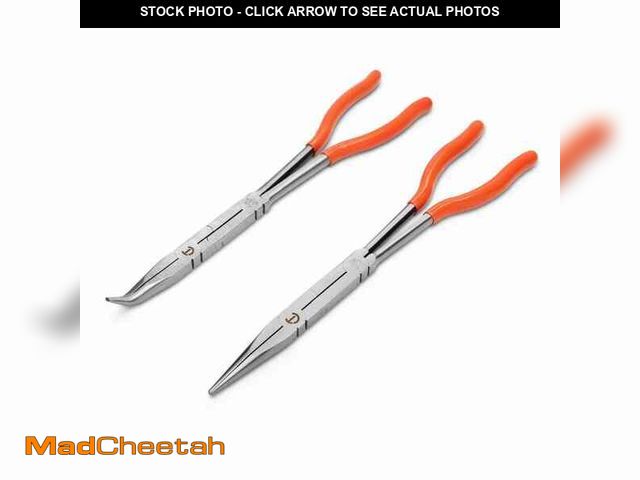 Lot 74-12804073 - Crescent 13 in. X2 Double Compound Long Reach Long Nose Plier Set with Dipped Handles (2-Piece) - UN...