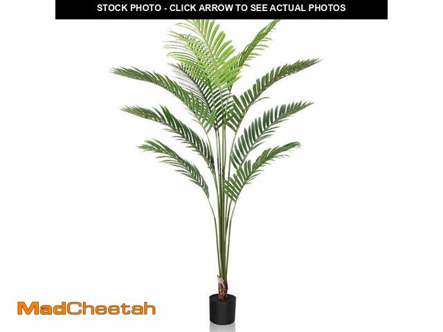 Lot 74-12677953 - DR.Planzen 6ft Artificial Palm Tree Indoor Plant Tall Fake Tropical Paradise Palm Tree in Pot, Faux ...