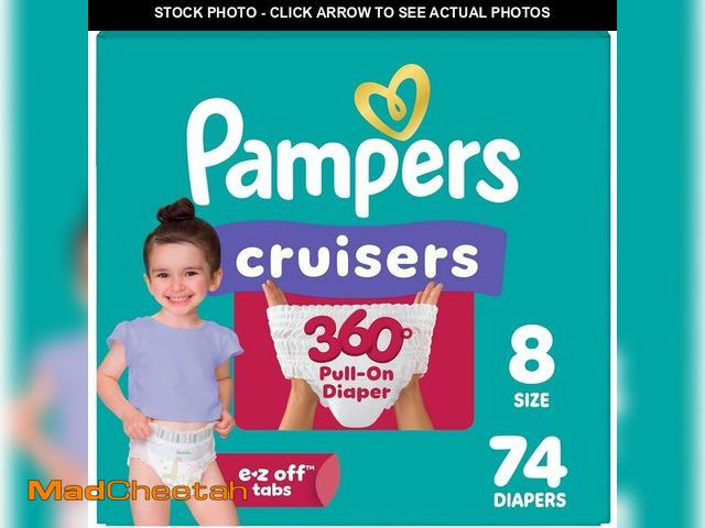 Lot 74-14305800 - Diapers - Cruisers 360 degree - Size 8, 74 Count, up to 100% Leakproof Fit, Designed for Active Babi...