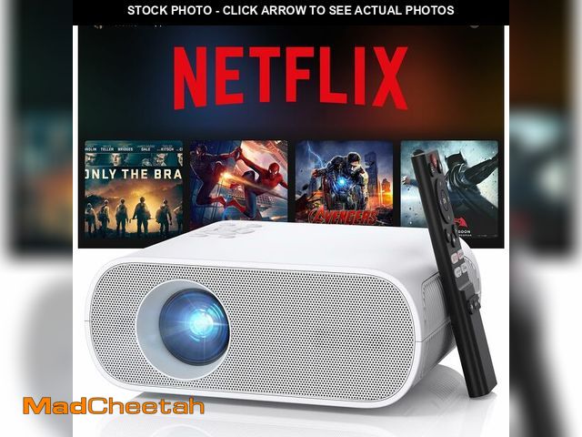 Lot 74-14329802 - 1500 ANSI Official Licensed Smart Projector, Compatible with Netflix, HOMPOW 4K Full HD Home Theater...