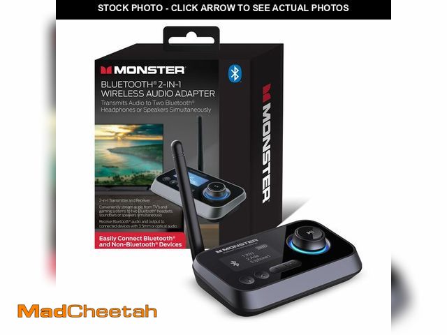 Lot 74-13546154 - Monster Bluetooth Transmitter &amp; Receiver, 2-in-1 Bluetooth Audio Adapter, Stream to/from NonBlue...