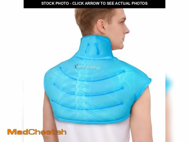 Lot 74-14146120 - Comfytemp Large Ice Pack for Neck Shoulders Upper Back Pain Relief with Straps, Reusable Gel Ice Wra...