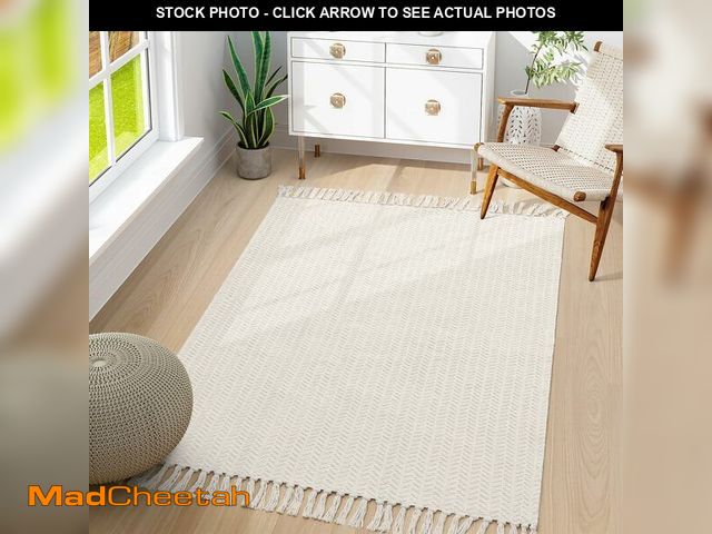 Lot 74-13583279 - Lahome Boho Rugs for Entryways, 3x5 Kitchen Rug Lightweight Bedroom Rugs Washable Bath Mat with Tass...