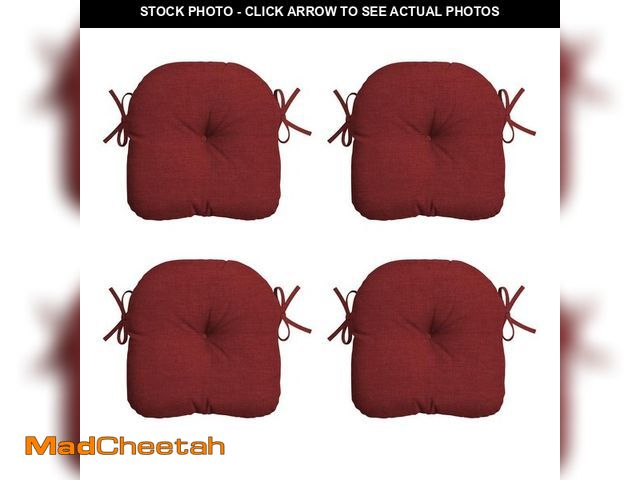 Lot 74-12671311 - ARDEN 14.5 in. x 15 in. Ruby Red Leala Rectangle Outdoor Seat Cushion (4-Pack) - UNUSED