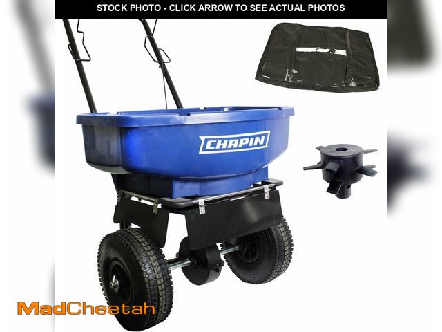 Lot 74-12901771 - CHAPIN R E 81008A 80LB Residential Salt Spreader, 80 lb, Blue - USED