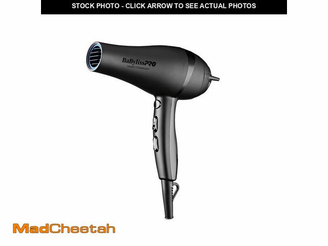 Lot 74-12698488 - BaBylissPRO Nano Tianium Limited Edition Black and Blue Professional Ionic Hair Dryer - USED