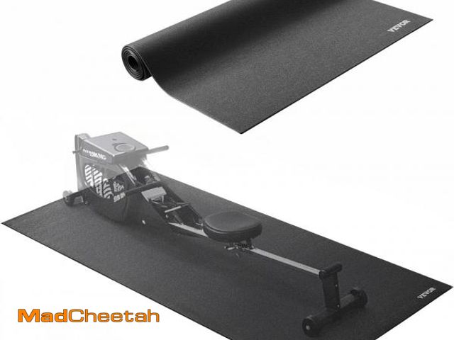Lot 74-12448486 - VEVOR Treadmill Mat for Carpet Floor, 1/4" Thick, 36" x 78" Exercise Equipment Mat for Treadmills, E...